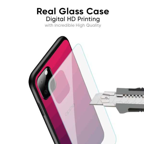 Wavy Pink Pattern Glass Case for Oppo F19 Online now