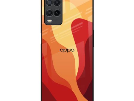 Magma Color Pattern Glass Case for Oppo A54 Discount