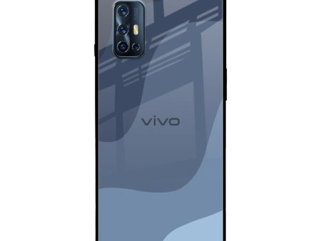 Navy Blue Ombre Glass Case for Vivo V17 Online now