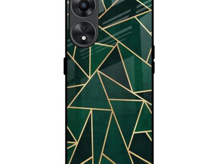 Abstract Green Glass Case For Oppo A78 5G Online Sale