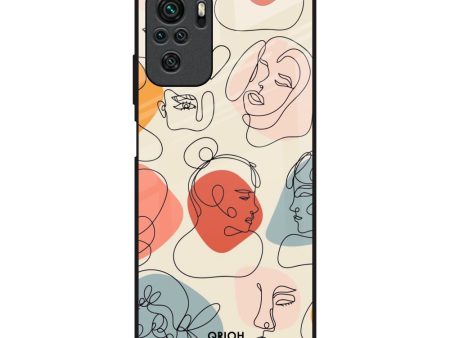 Abstract Faces Glass Case for Redmi Note 11 SE on Sale