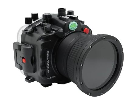 Sony A9 II 40M 130FT Underwater camera housing with Zoom ring for FE16-35 F4 ZA OSS included. Black Online now