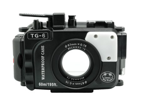 Olympus TG-6 60m 195ft SeaFrogs Underwater Camera Housing (Black) Online Sale