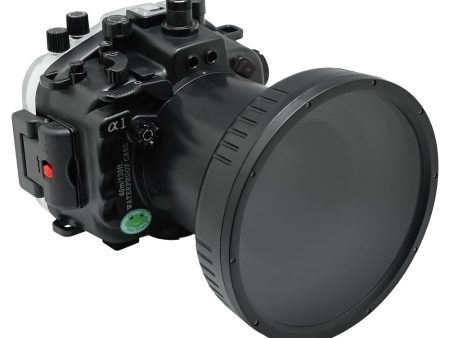 Sony A1 40M 130FT Underwater camera housing with 6  Flat Long Port for Sony FE 24-105mm F4 (standard port included). Black Online Hot Sale