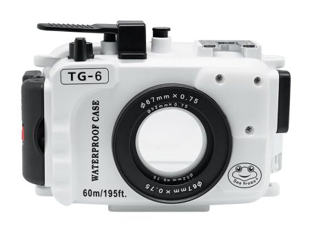 Olympus TG-6 60m 195ft SeaFrogs Underwater Camera Housing (White) Online