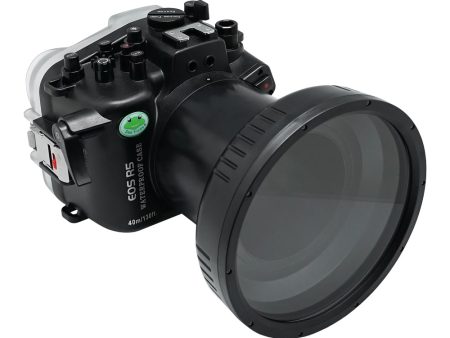 Canon EOS R5 SeaFrogs 40m 130ft Underwater camera housing with Flat Long Port Online now