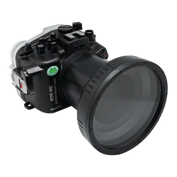 Canon EOS R5 SeaFrogs 40m 130ft Underwater camera housing with Flat Long Port Online now