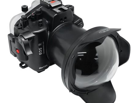 SeaFrogs 40m 130ft Underwater camera housing for Canon EOS R kit with 6  Dry Dome Port V.13 Supply